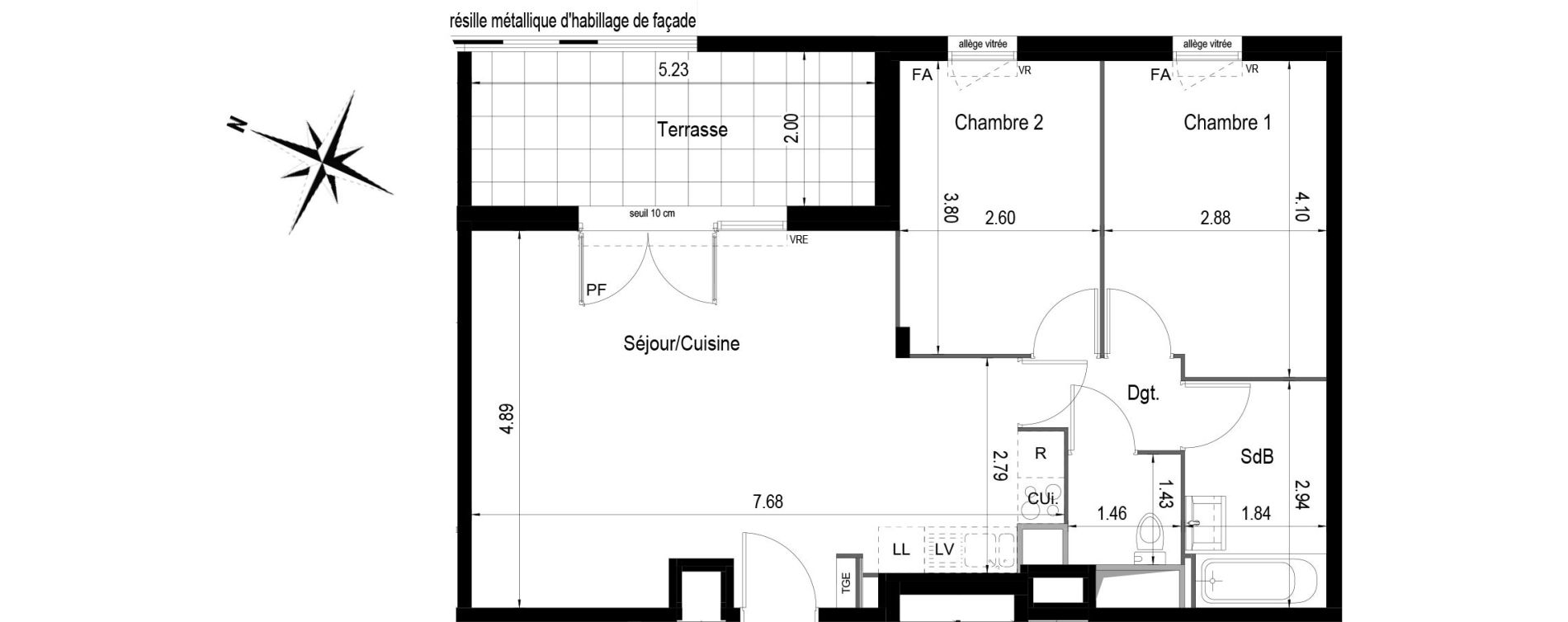 Appartement T3 de 62,04 m2 &agrave; Istres Centre