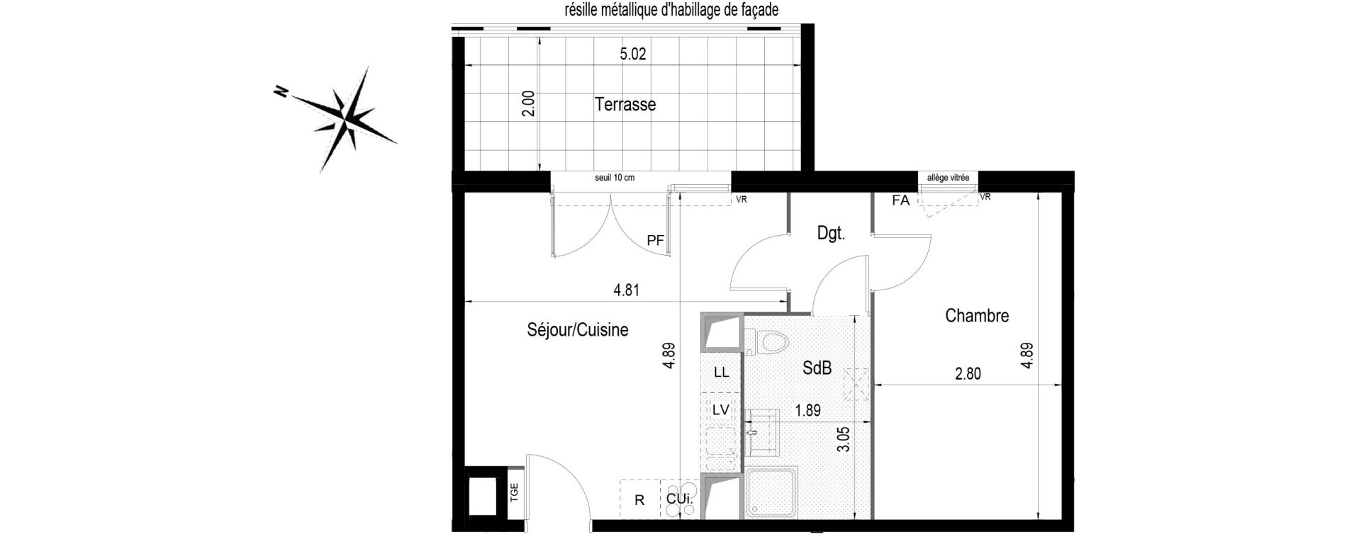 Appartement T2 de 41,51 m2 &agrave; Istres Centre