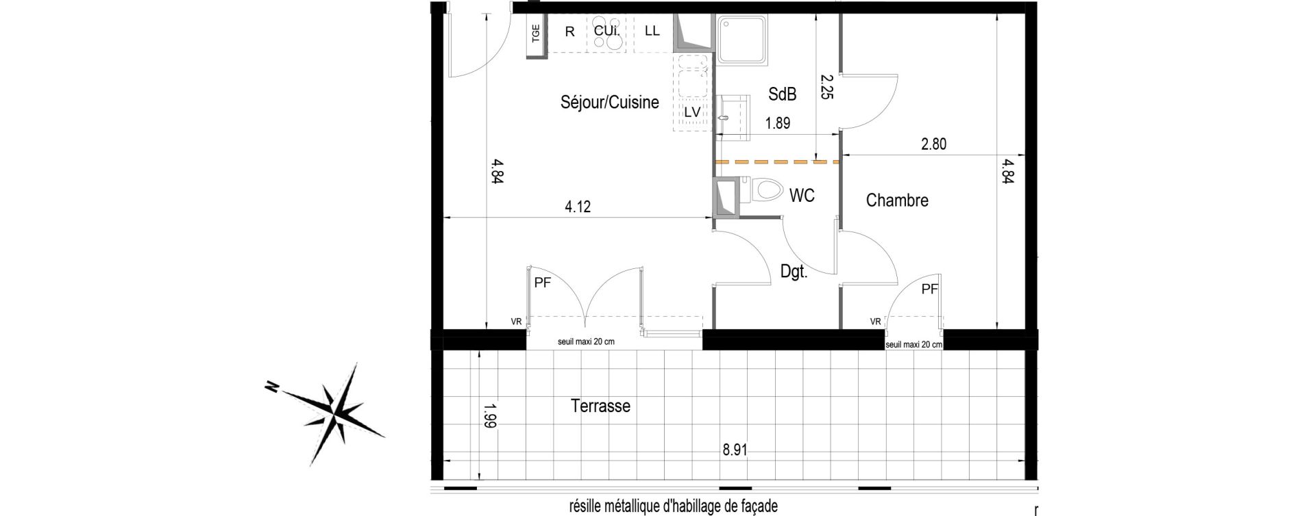 Appartement T2 de 41,64 m2 &agrave; Istres Centre