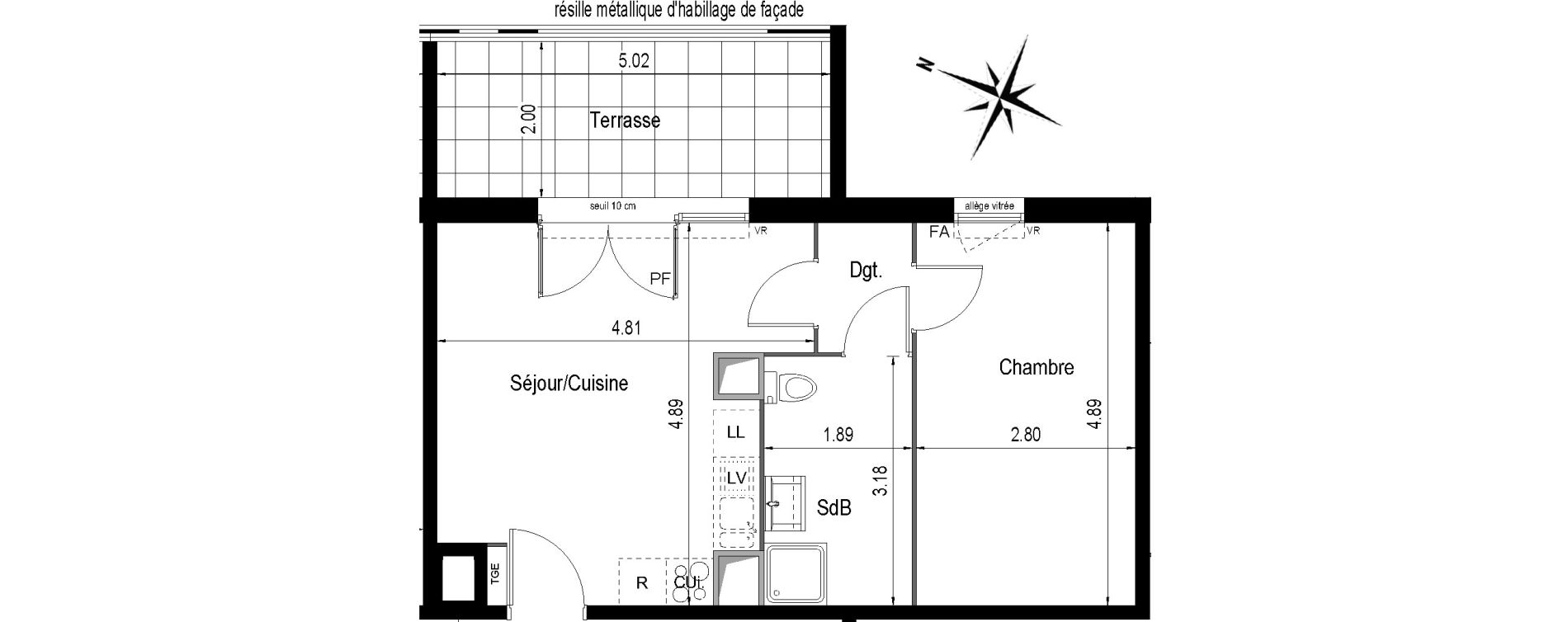 Appartement T2 de 41,50 m2 &agrave; Istres Centre