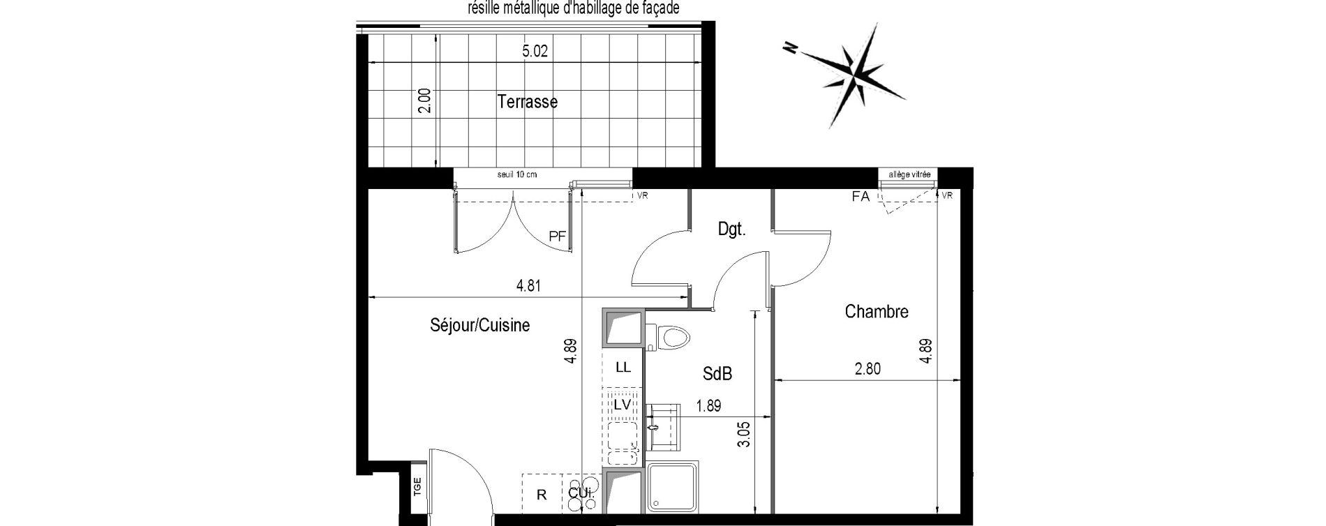 Appartement T2 de 41,51 m2 &agrave; Istres Centre