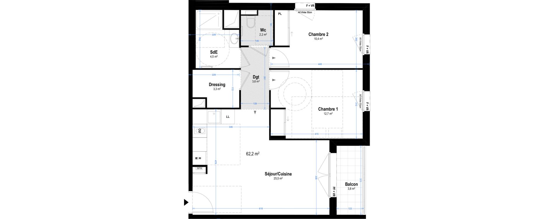 Appartement T3 meubl&eacute; de 62,20 m2 &agrave; Istres Les beaumes