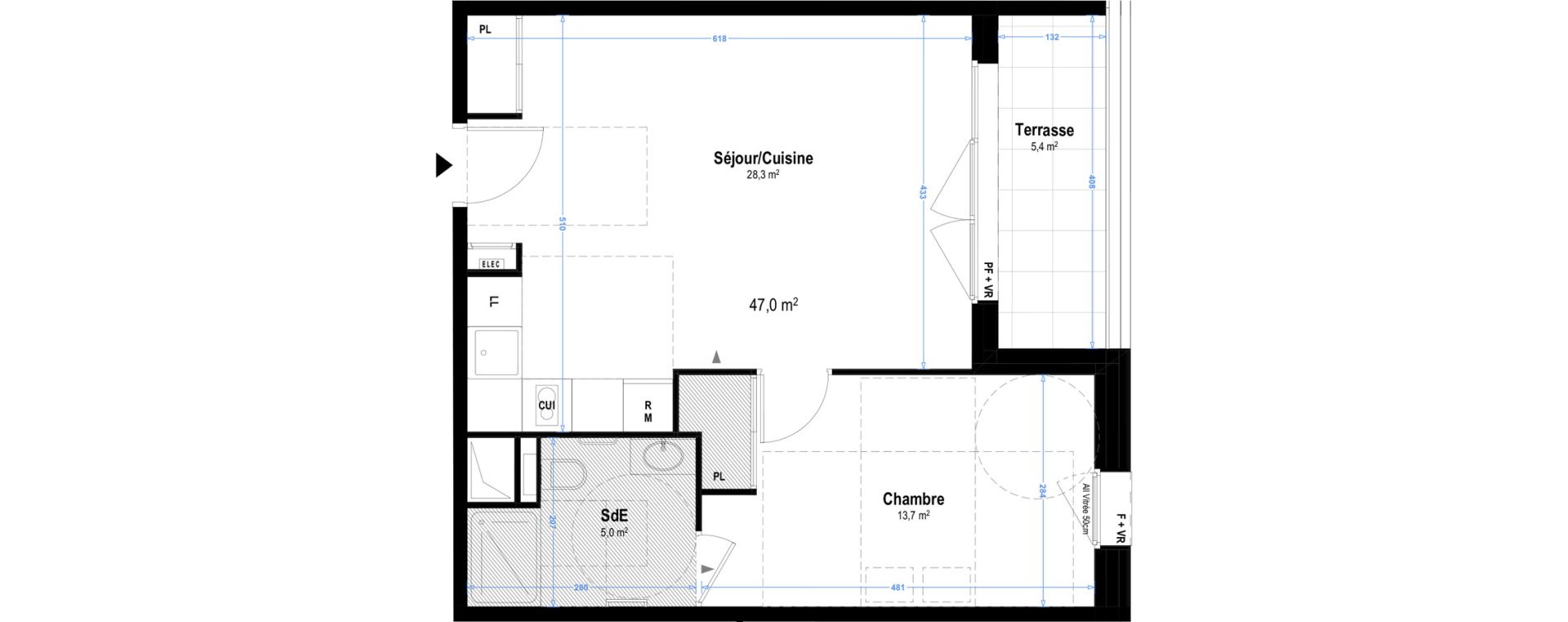 Appartement T2 de 47,00 m2 &agrave; Istres Bardin