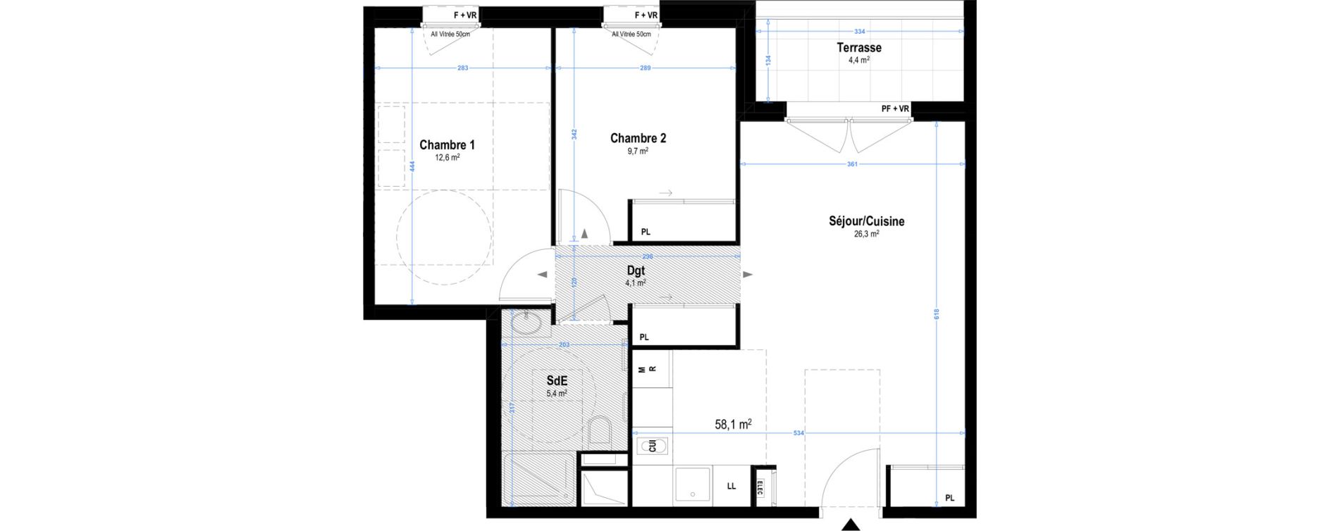 Appartement T3 de 58,10 m2 &agrave; Istres Bardin