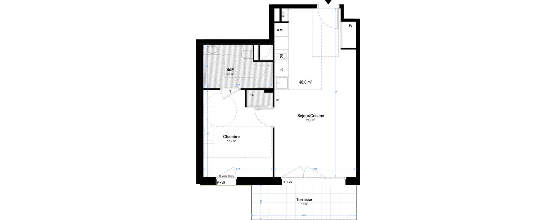 Appartement T2 de 46,00 m2 &agrave; Istres Bardin