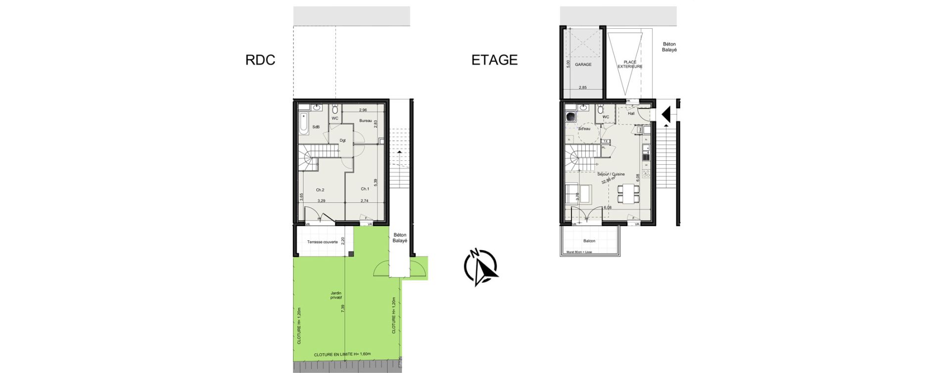 Maison T3 de 89,13 m2 &agrave; La Bouilladisse Centre