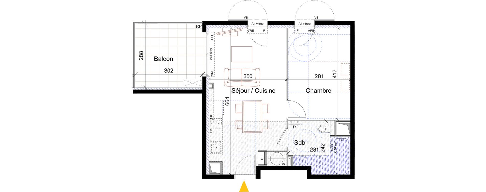 Appartement T2 de 39,40 m2 &agrave; La Ciotat Virebelle - provence - la marine