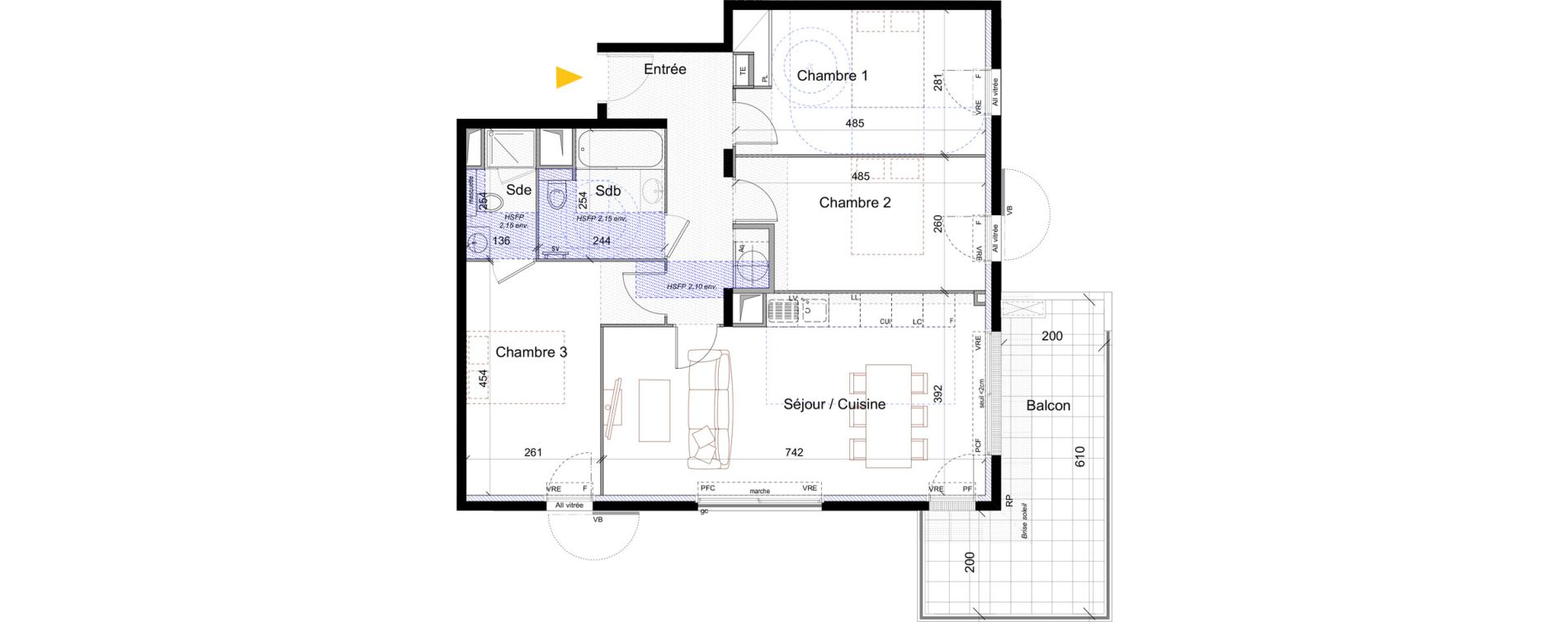 Appartement T4 de 82,60 m2 &agrave; La Ciotat Virebelle - provence - la marine