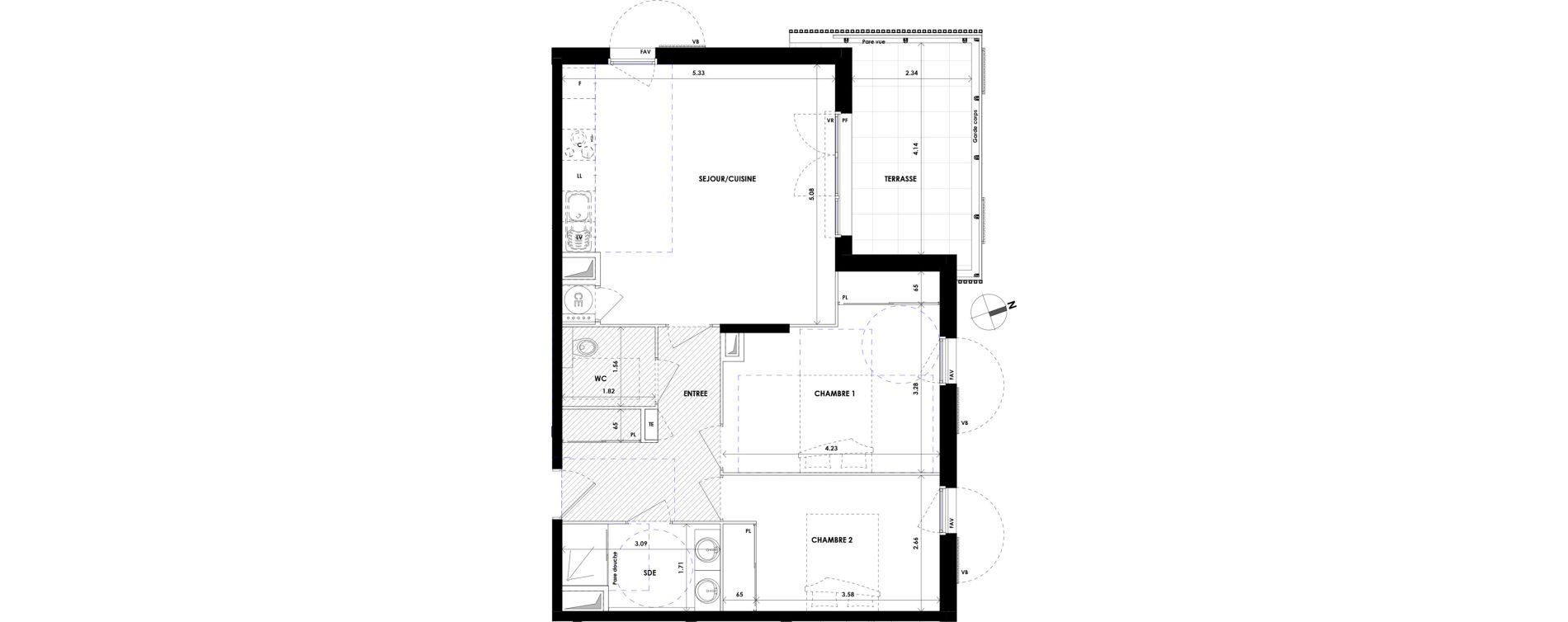 Appartement T3 de 67,80 m2 &agrave; La Ciotat Centre