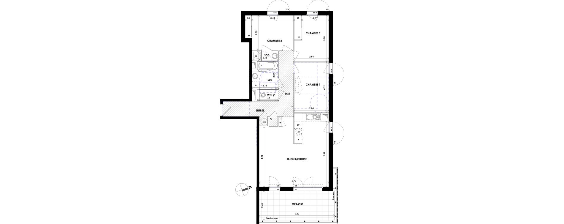 Appartement T4 de 86,20 m2 &agrave; La Ciotat Centre