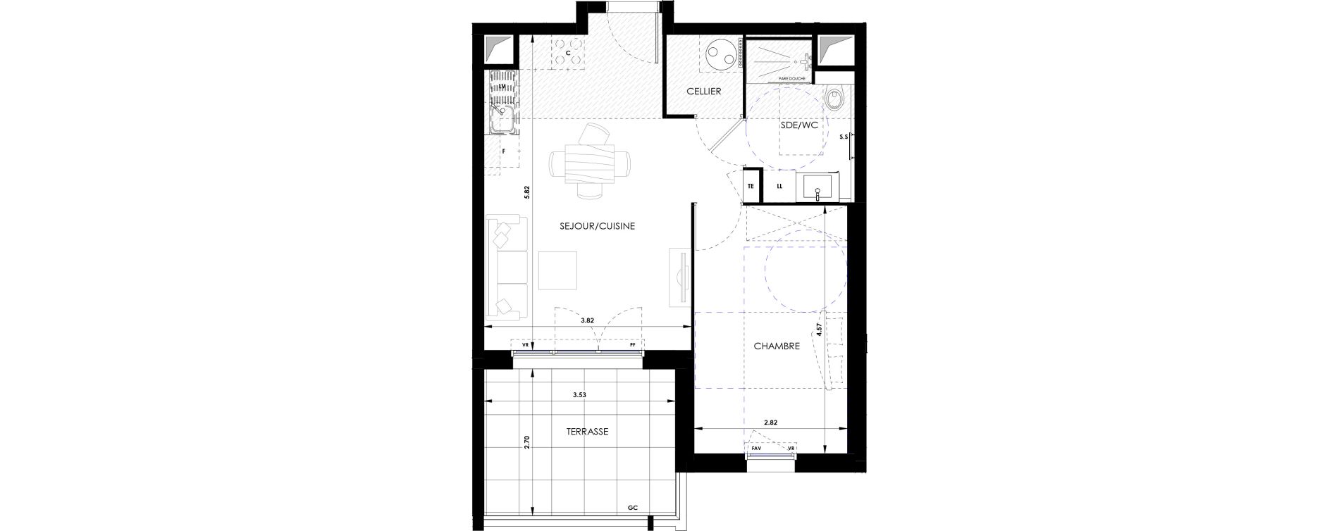 Appartement T2 de 43,20 m2 &agrave; La Ciotat Maltemps