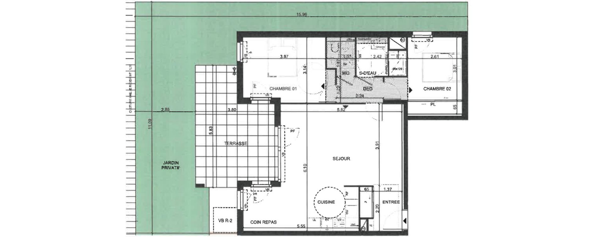 Appartement T3 de 71,37 m2 &agrave; La Ciotat Le garoutier