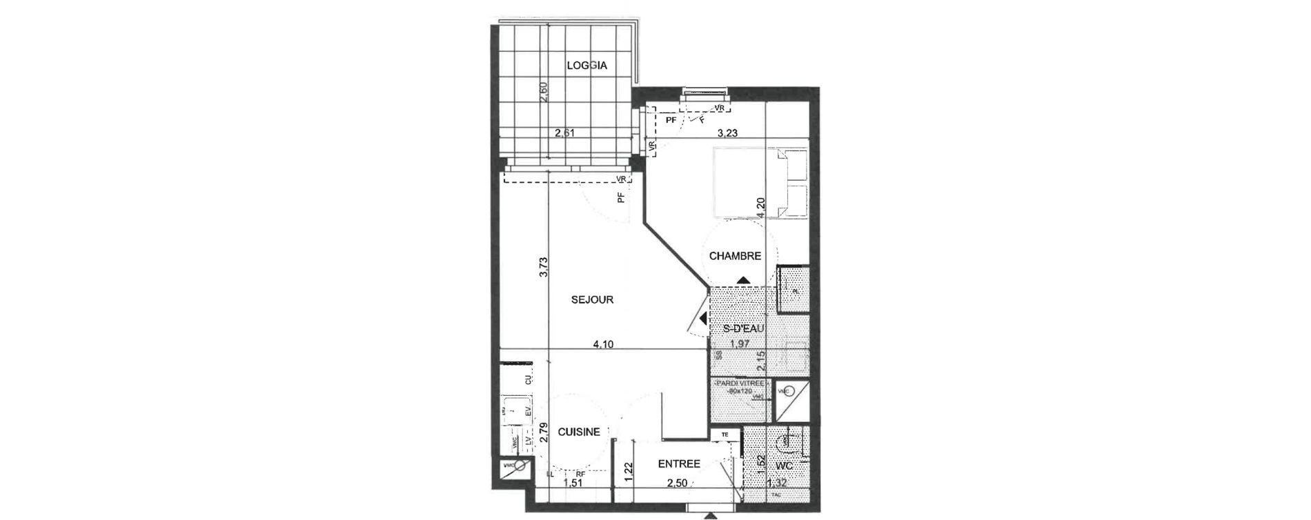 Appartement T2 de 42,11 m2 &agrave; La Ciotat Le garoutier