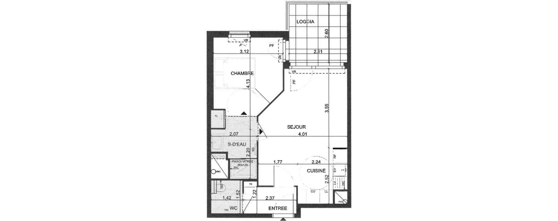 Appartement T2 de 40,85 m2 &agrave; La Ciotat Le garoutier