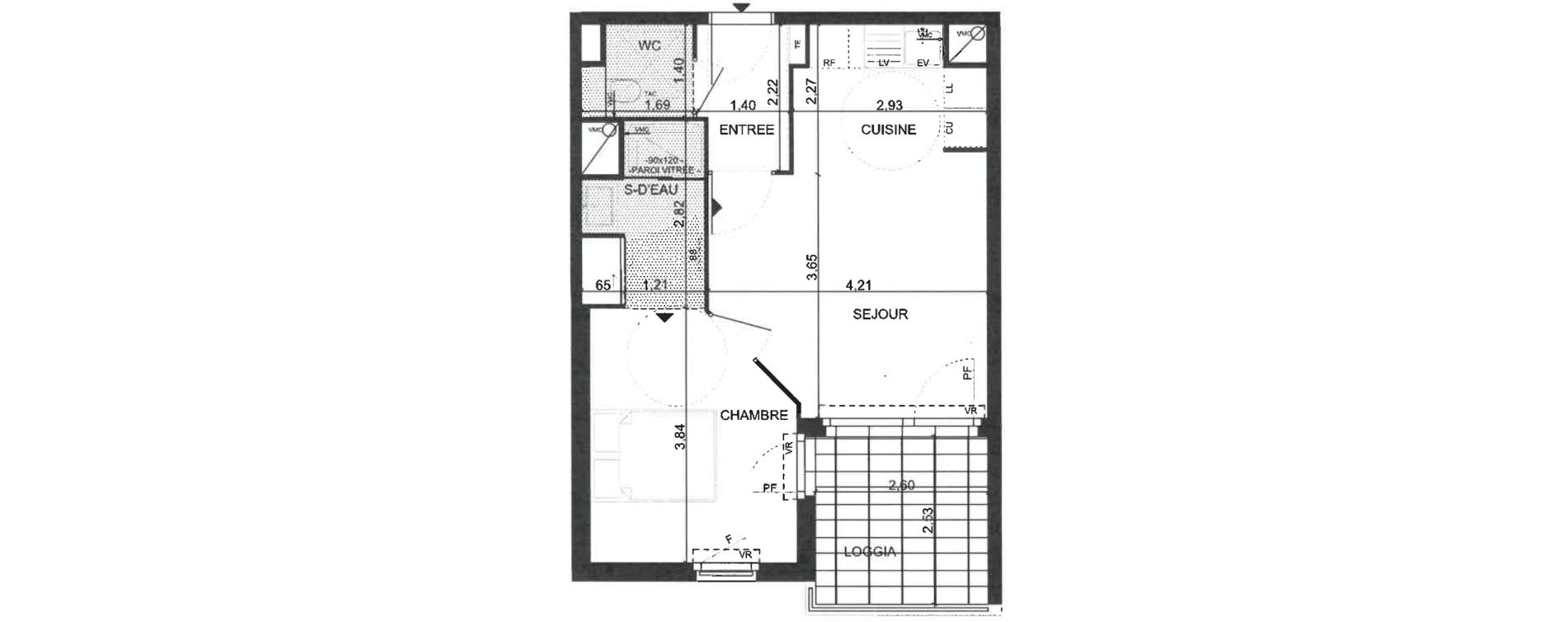 Appartement T2 de 40,51 m2 &agrave; La Ciotat Le garoutier