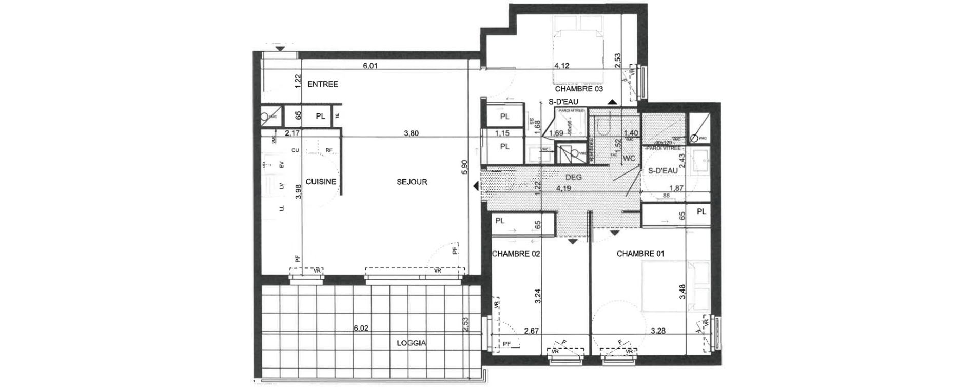 Appartement T4 de 83,18 m2 &agrave; La Ciotat Le garoutier