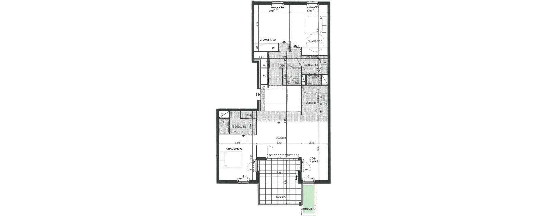 Appartement T4 de 92,17 m2 &agrave; La Ciotat Le garoutier