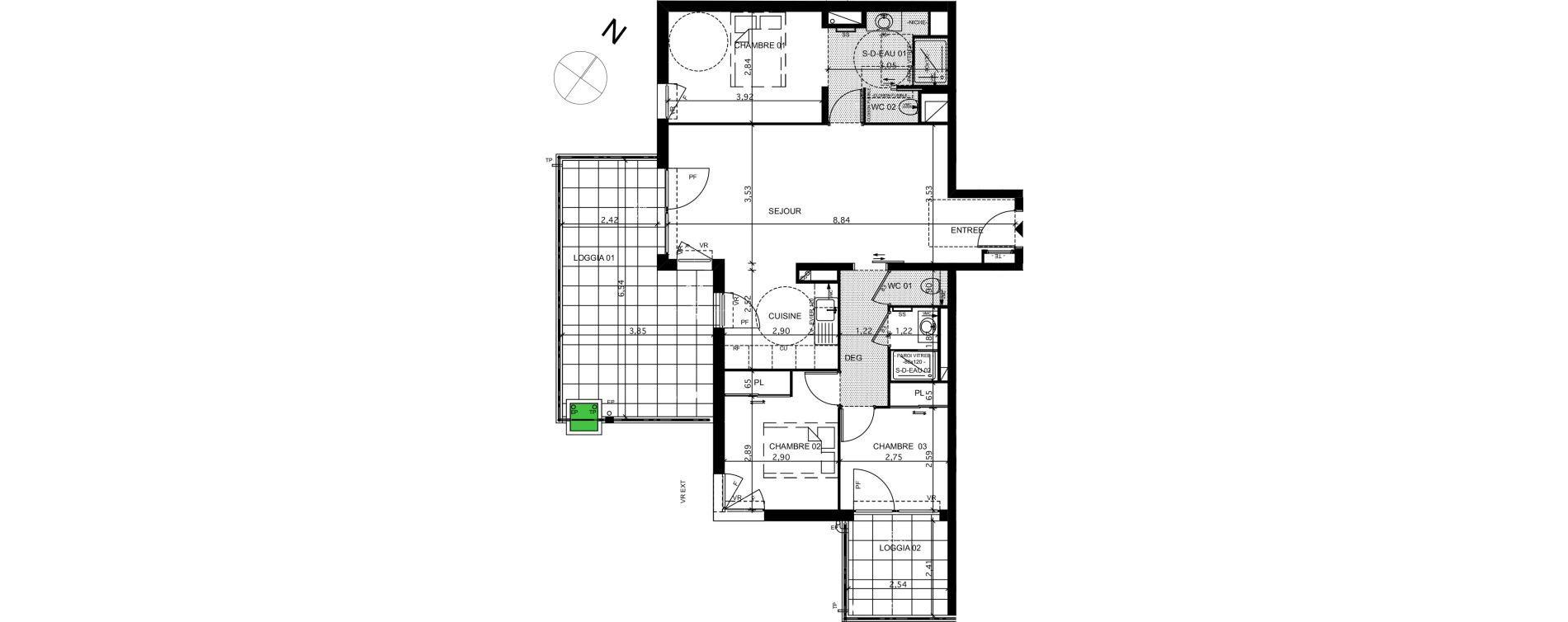 Appartement T4 de 79,29 m2 &agrave; La Ciotat Le garoutier