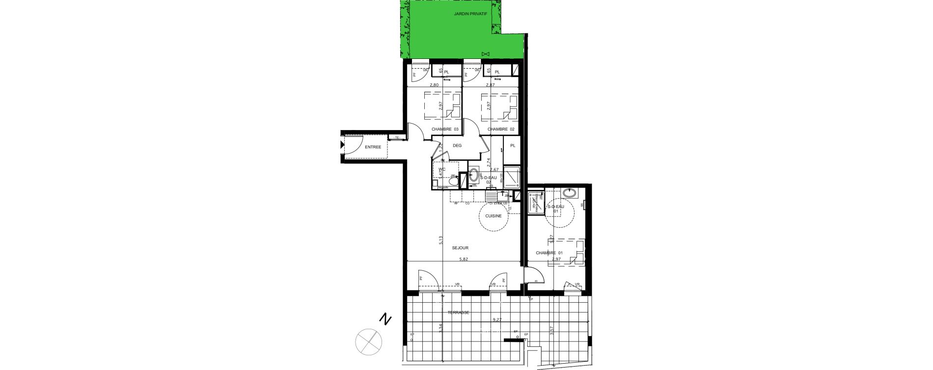 Appartement T4 de 84,36 m2 &agrave; La Ciotat Le garoutier