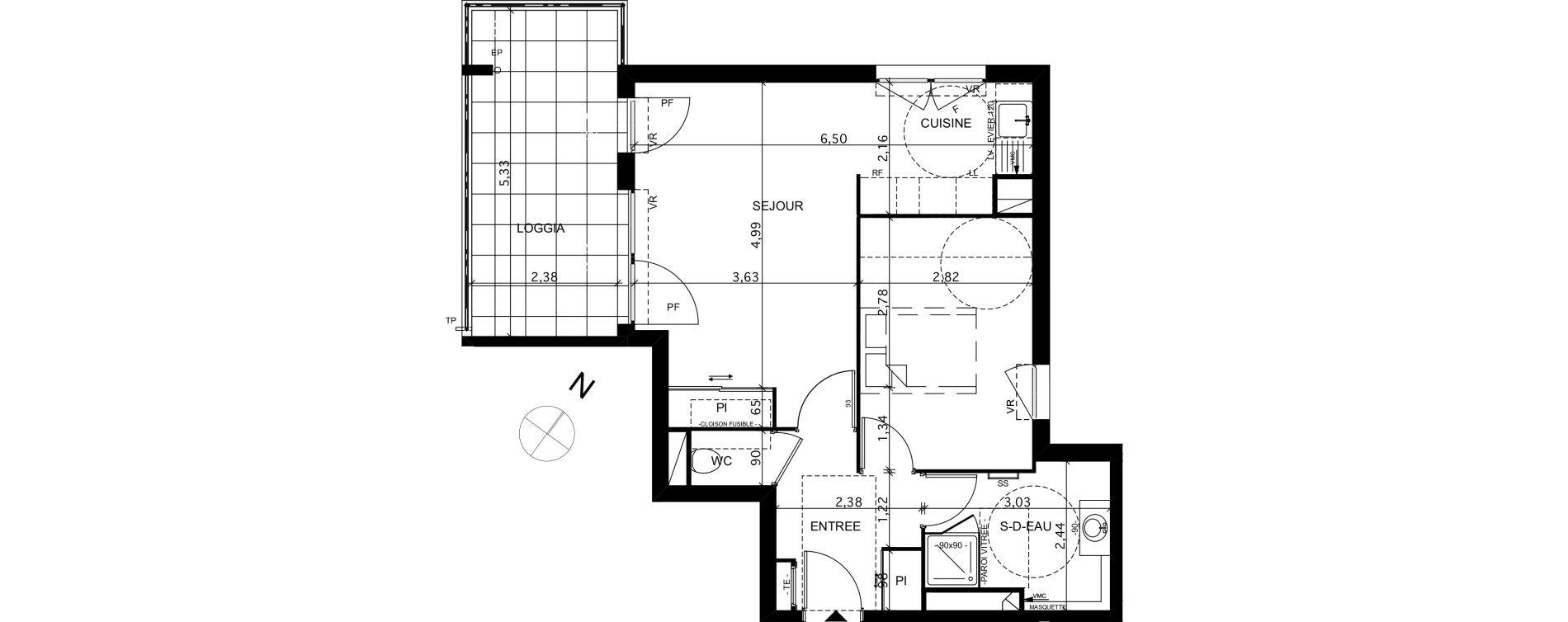 Appartement T2 de 50,53 m2 &agrave; La Ciotat Le garoutier