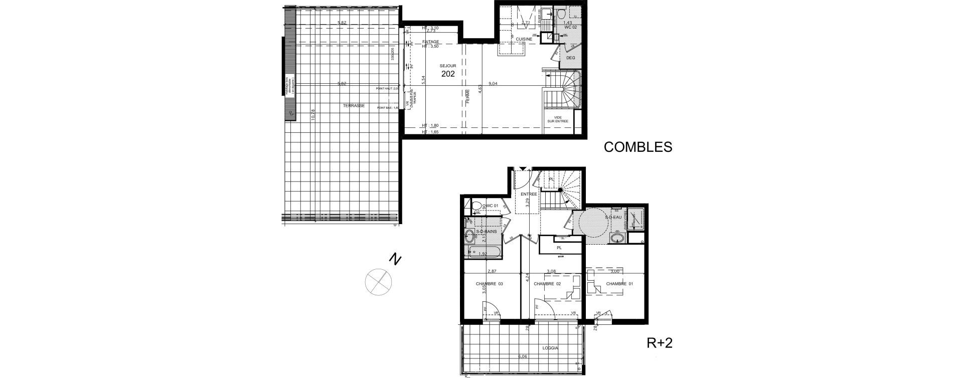 Duplex T4 de 96,73 m2 &agrave; La Ciotat Le garoutier