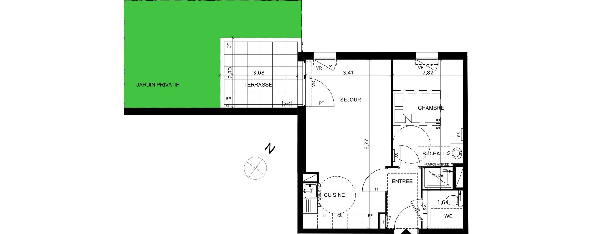 Appartement T2 de 41,22 m2 &agrave; La Ciotat Le garoutier