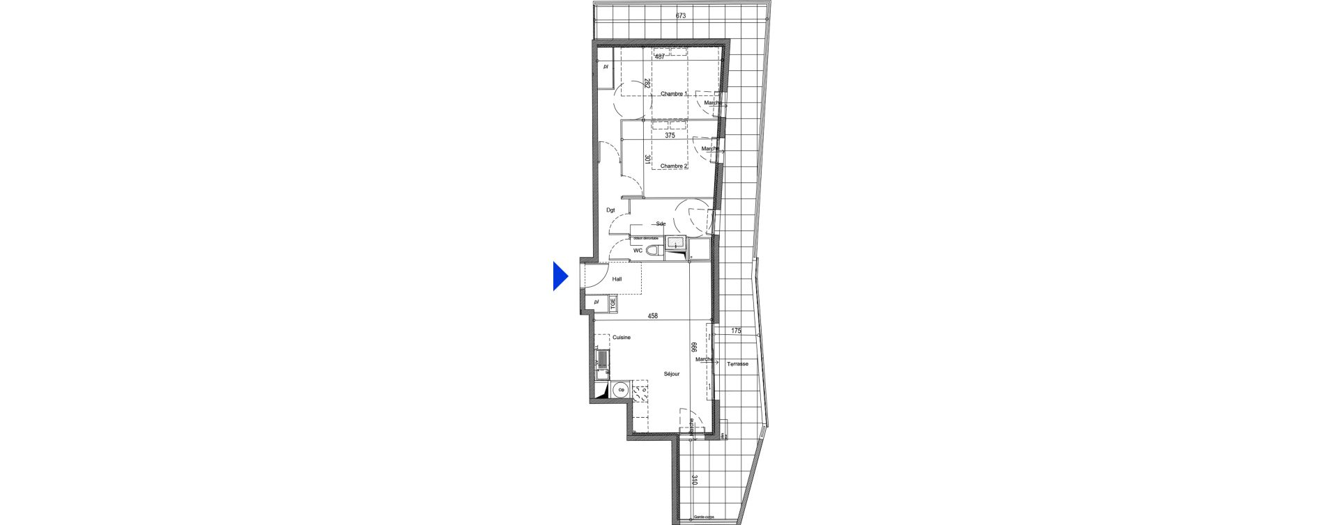 Appartement T3 de 65,67 m2 &agrave; La Ciotat H&ocirc;pital - plage des capucins