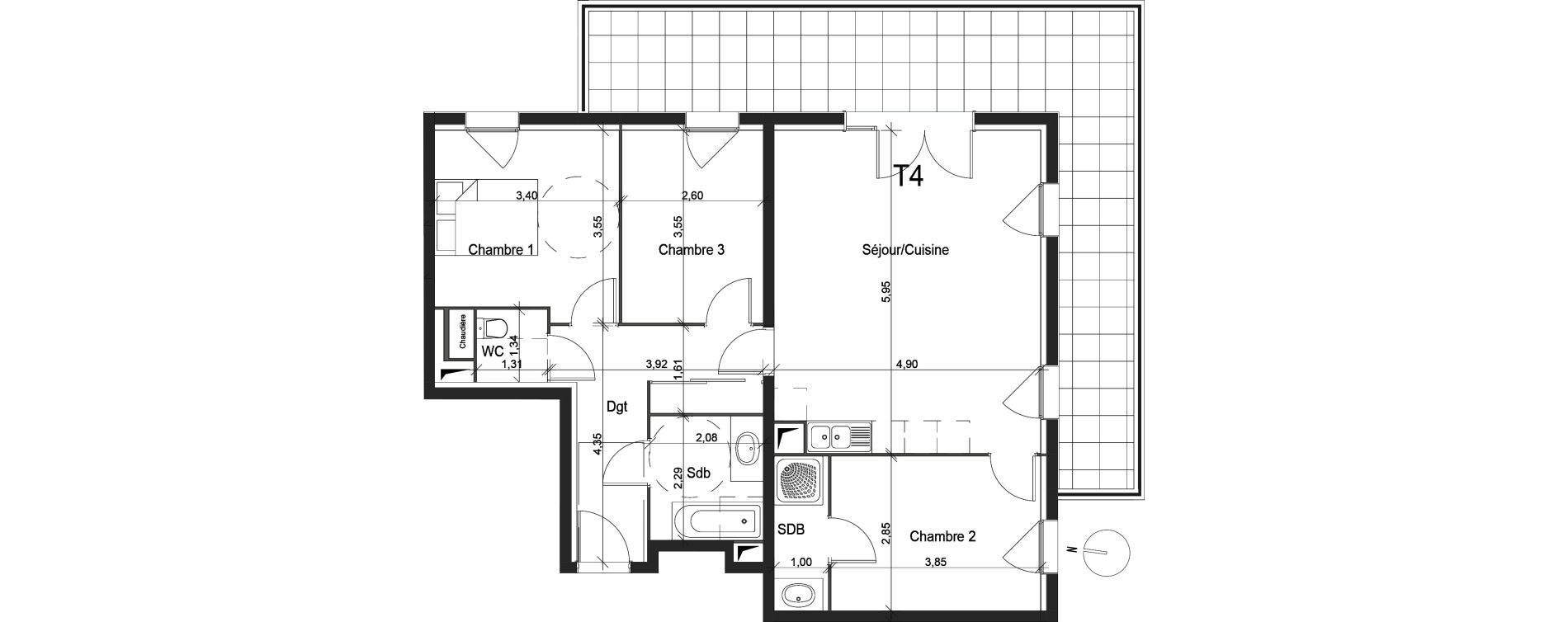 Appartement T4 de 79,37 m2 &agrave; La Ciotat Centre