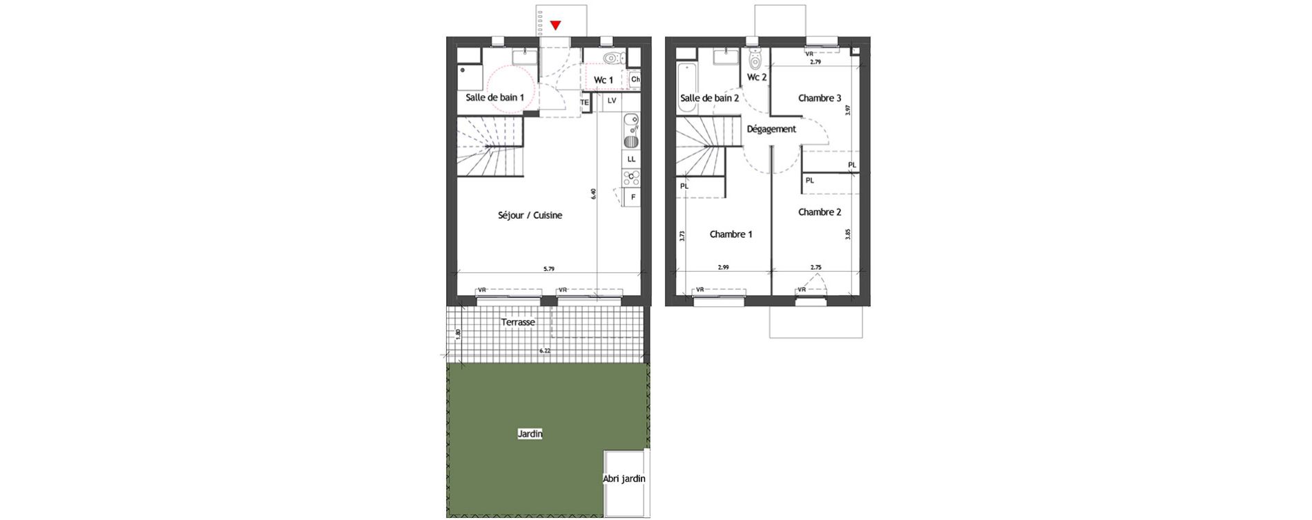 Maison T4 de 81,31 m2 &agrave; La Fare-Les-Oliviers Saint exup&eacute;ry