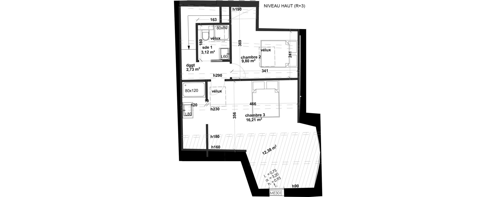 Duplex T3 de 64,85 m2 &agrave; Lambesc Centre