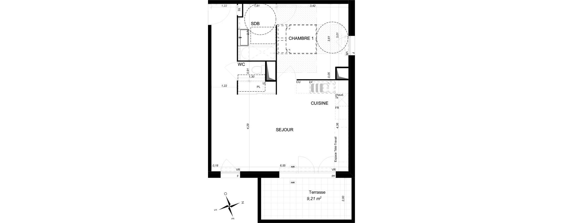 Appartement T2 de 50,70 m2 &agrave; Lambesc Centre