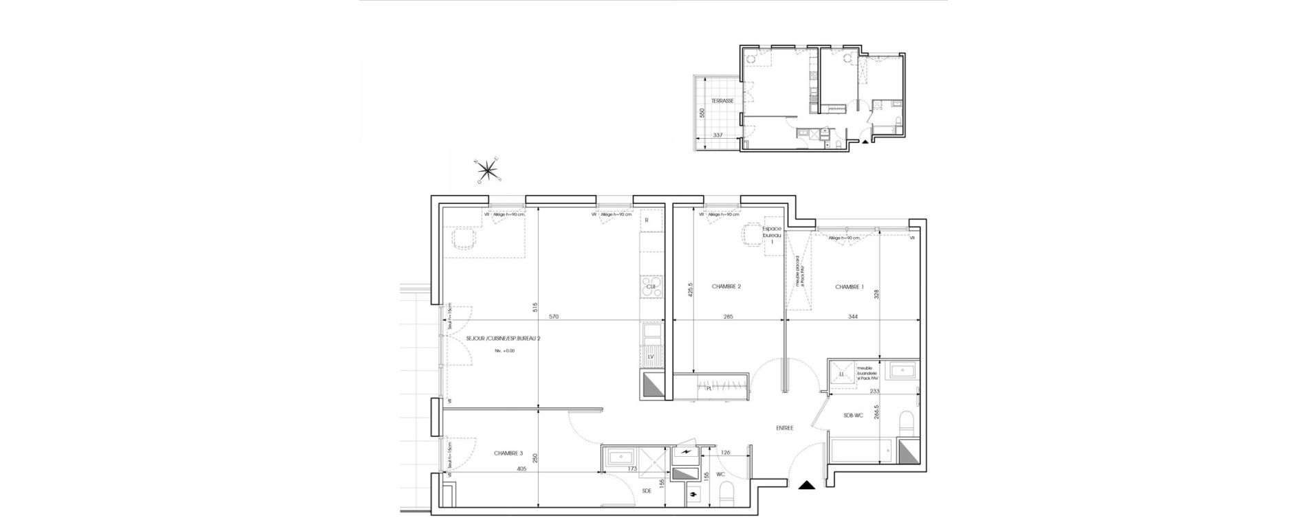 Appartement T4 de 83,94 m2 au Puy-Sainte-R&eacute;parade Centre
