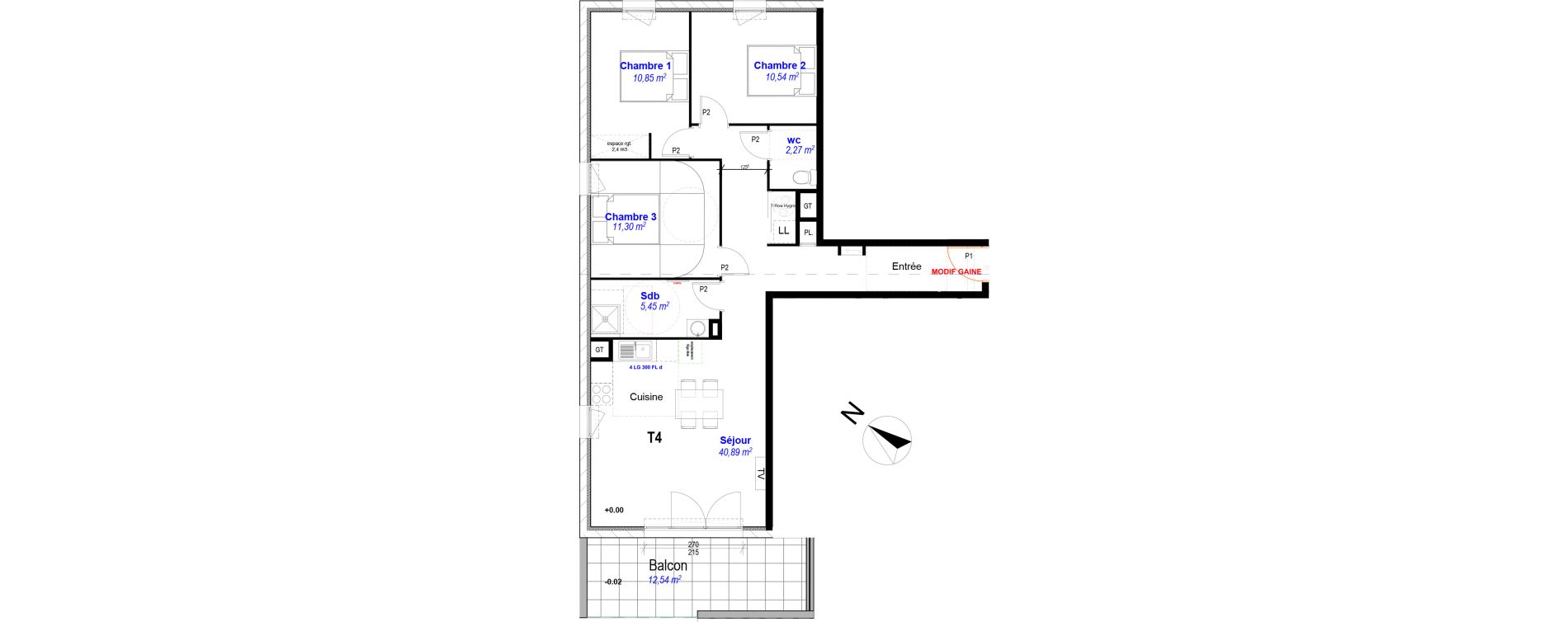 Appartement T4 de 81,30 m2 &agrave; Marignane Centre