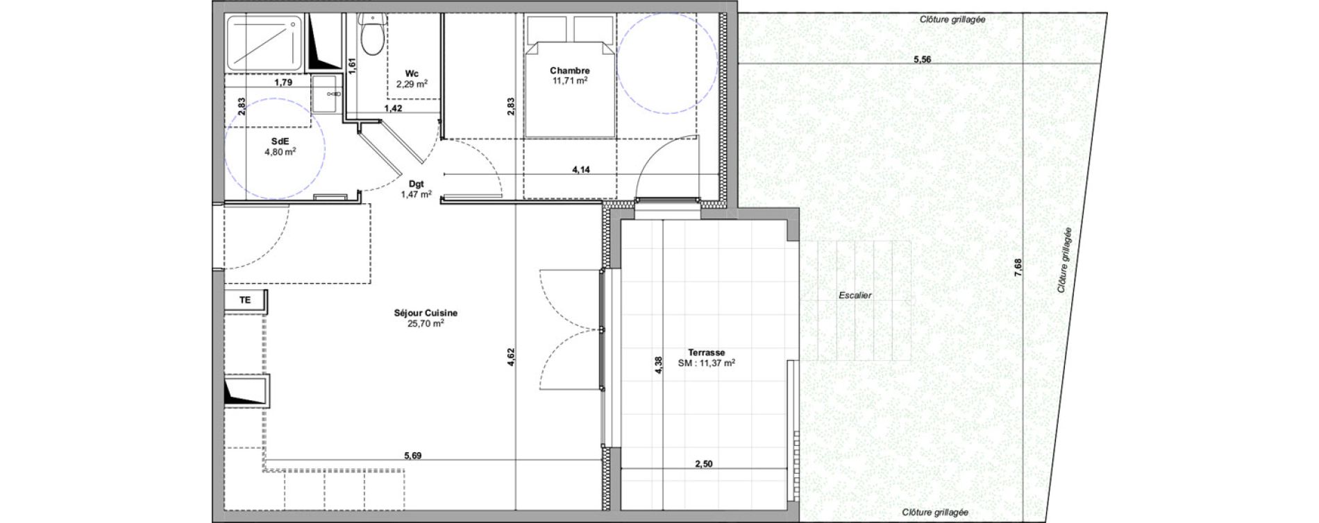 Appartement T2 de 45,97 m2 &agrave; Marignane Saint-pierre - l est&eacute;ou