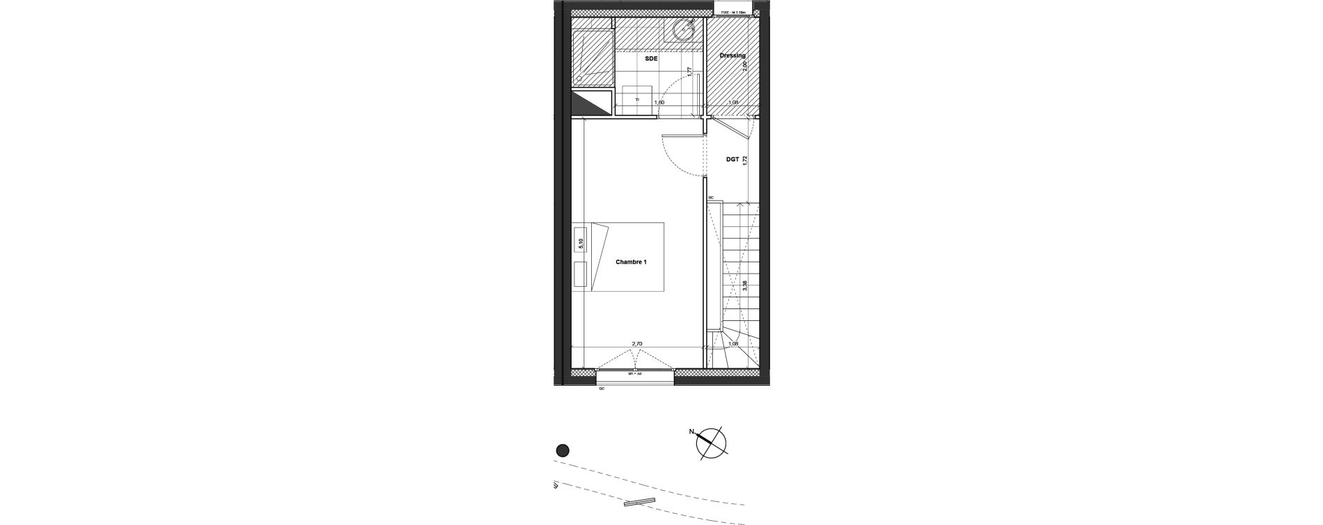 Duplex T2 de 46,50 m2 &agrave; Marseille Sainte-anne (8eme)