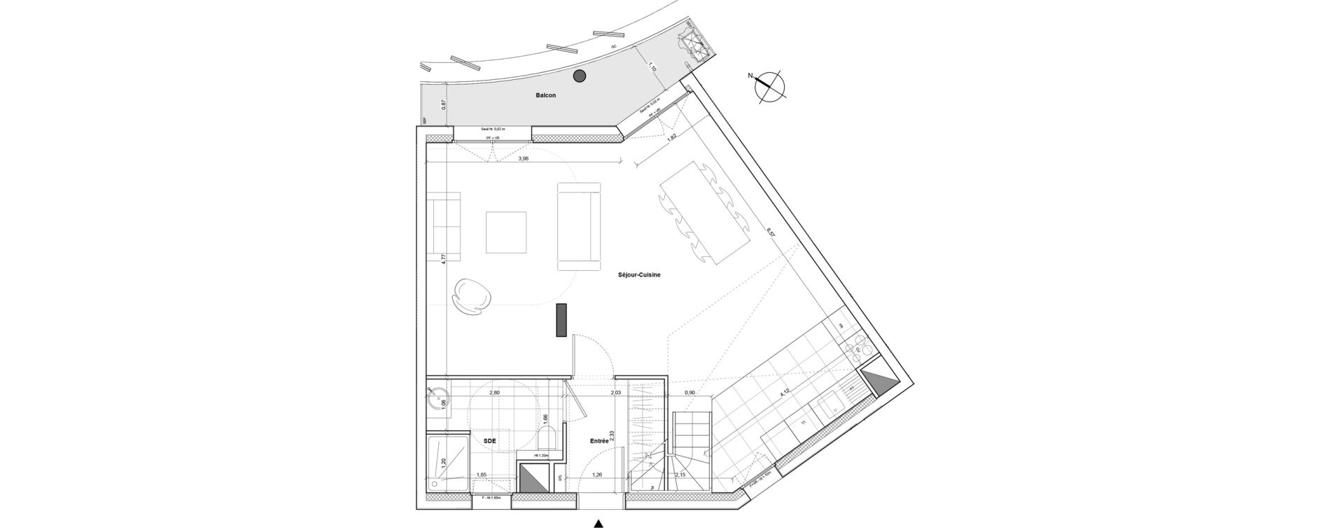 Duplex T5 de 119,70 m2 &agrave; Marseille Sainte-anne (8eme)
