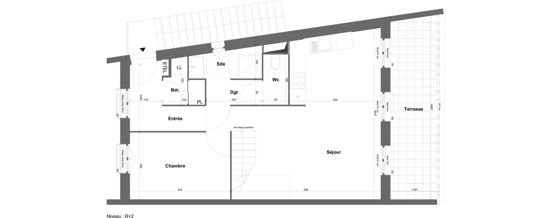 Appartement T5 de 97,93 m2 &agrave; Marseille Cap pinede (15eme)