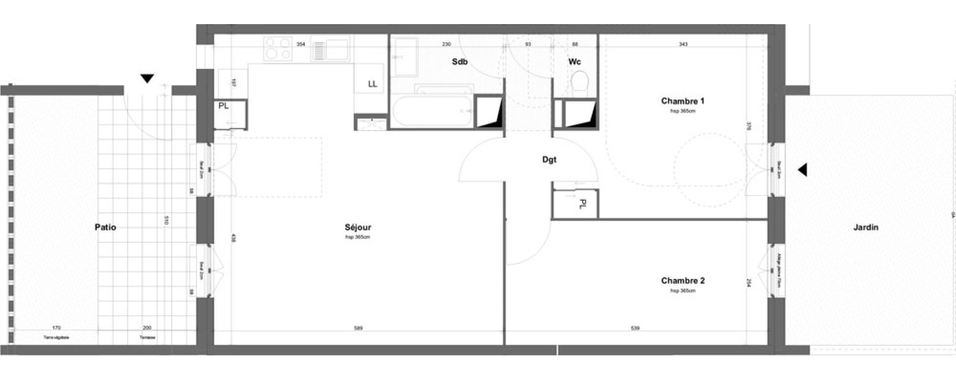 Appartement T3 de 69,21 m2 &agrave; Marseille Cap pinede (15eme)