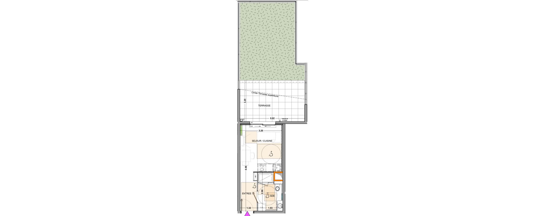 Appartement T1 de 20,63 m2 &agrave; Marseille Valmante-hesperides (9eme)