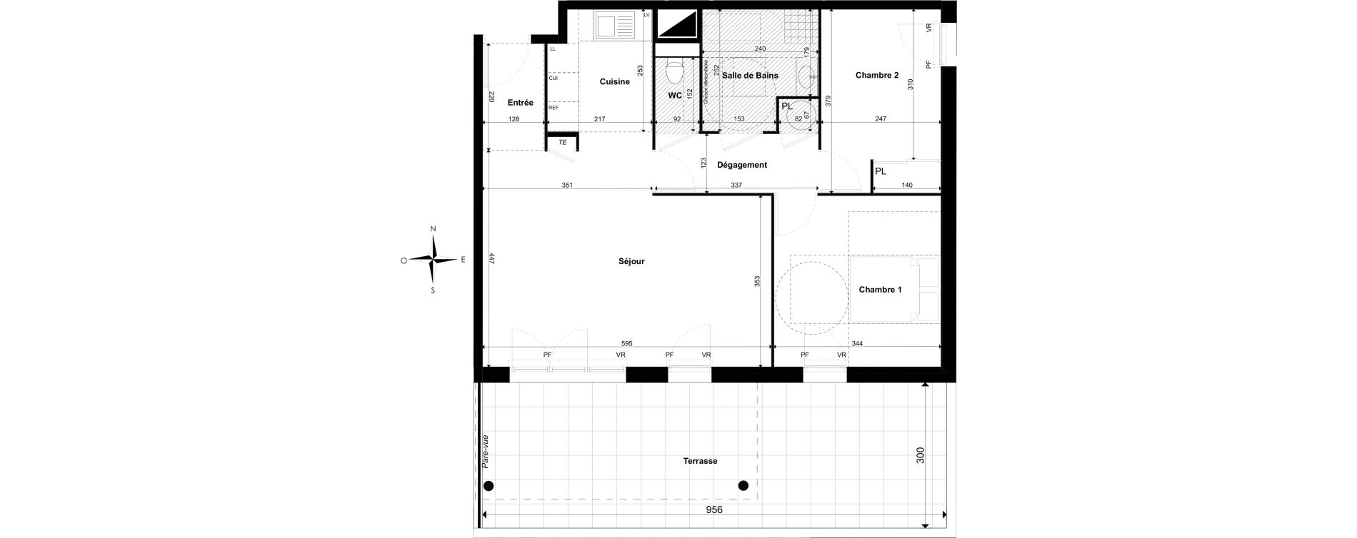 Appartement T3 de 65,88 m2 &agrave; Marseille Saint-barnab&eacute; (12eme)