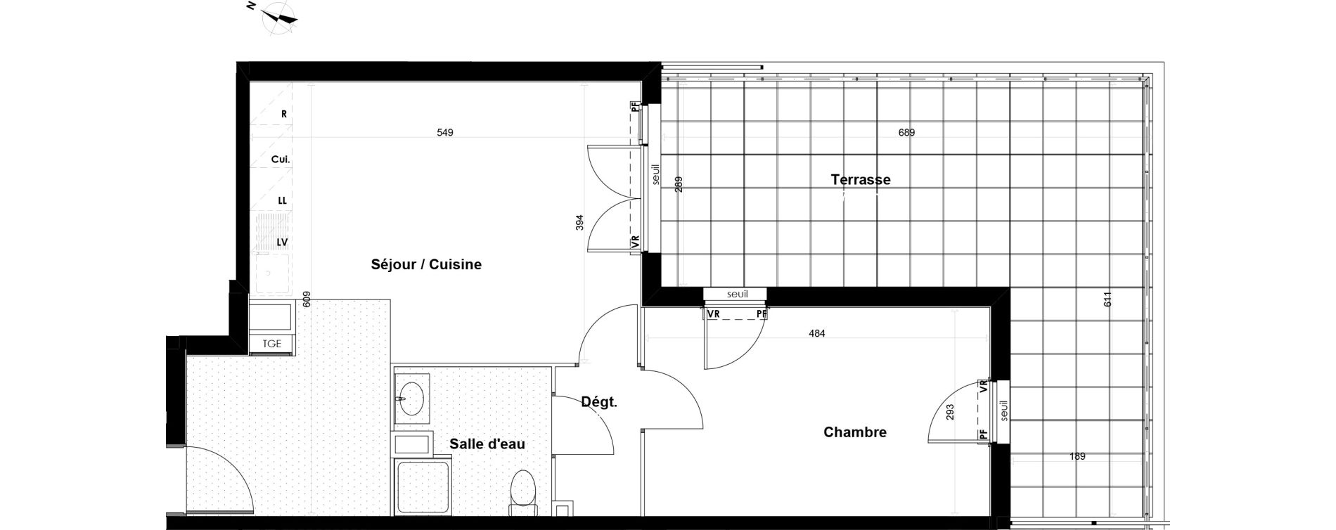 Appartement T2 de 48,39 m2 &agrave; Marseille Saint-loup (10eme)