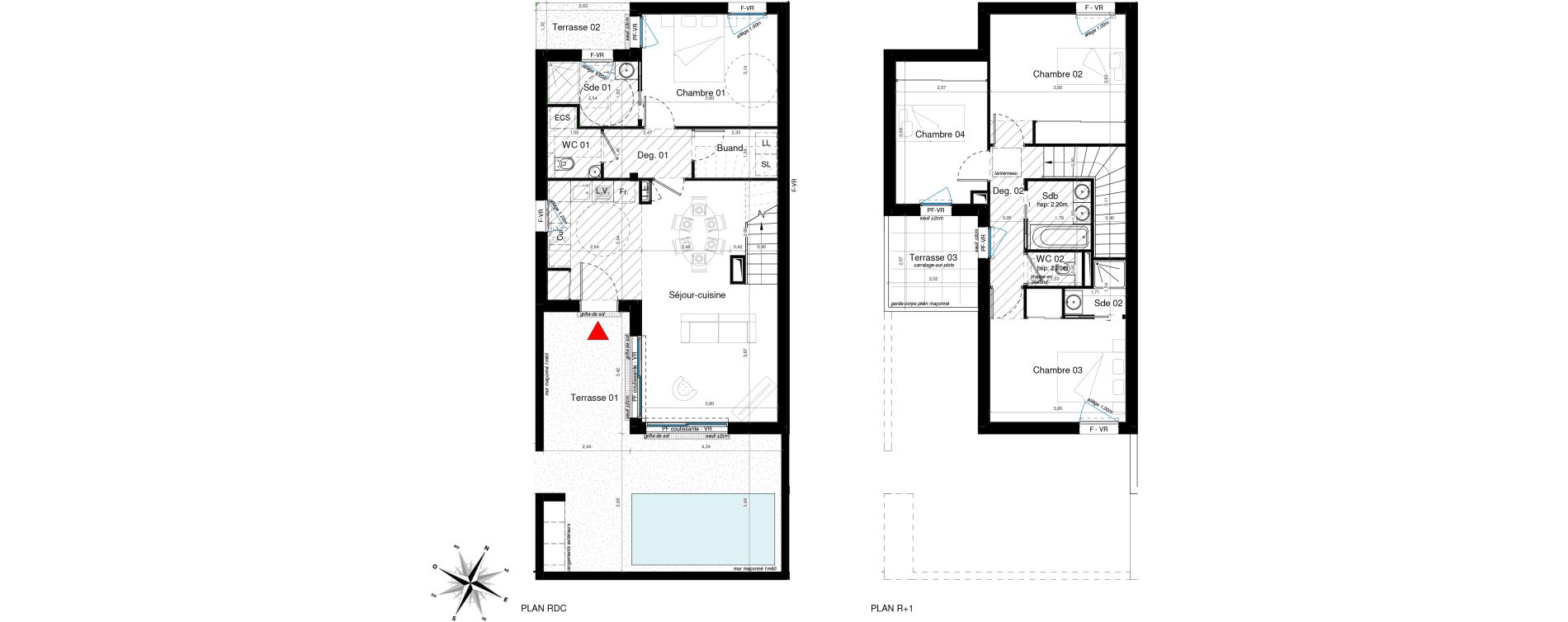 Villa T5 de 104,03 m2 &agrave; Marseille Saint-julien (12eme)