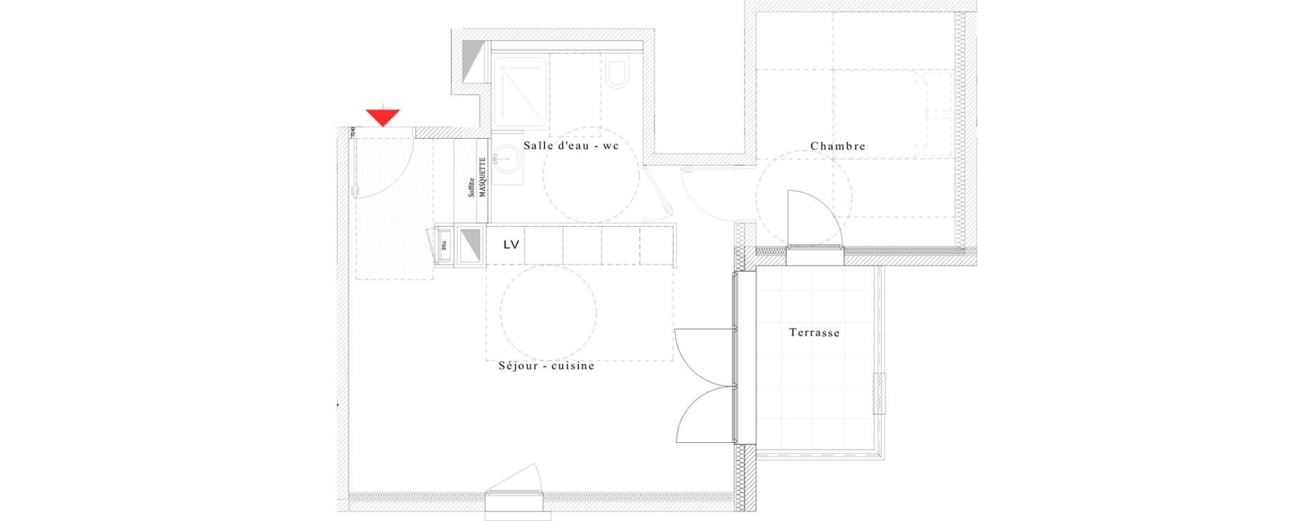 Appartement T2 de 46,69 m2 &agrave; Marseille Z&eacute;natti - floralia (8eme)