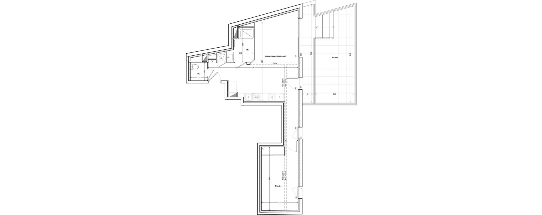 Appartement T2 de 53,44 m2 &agrave; Marseille Saint-pierre (5eme)