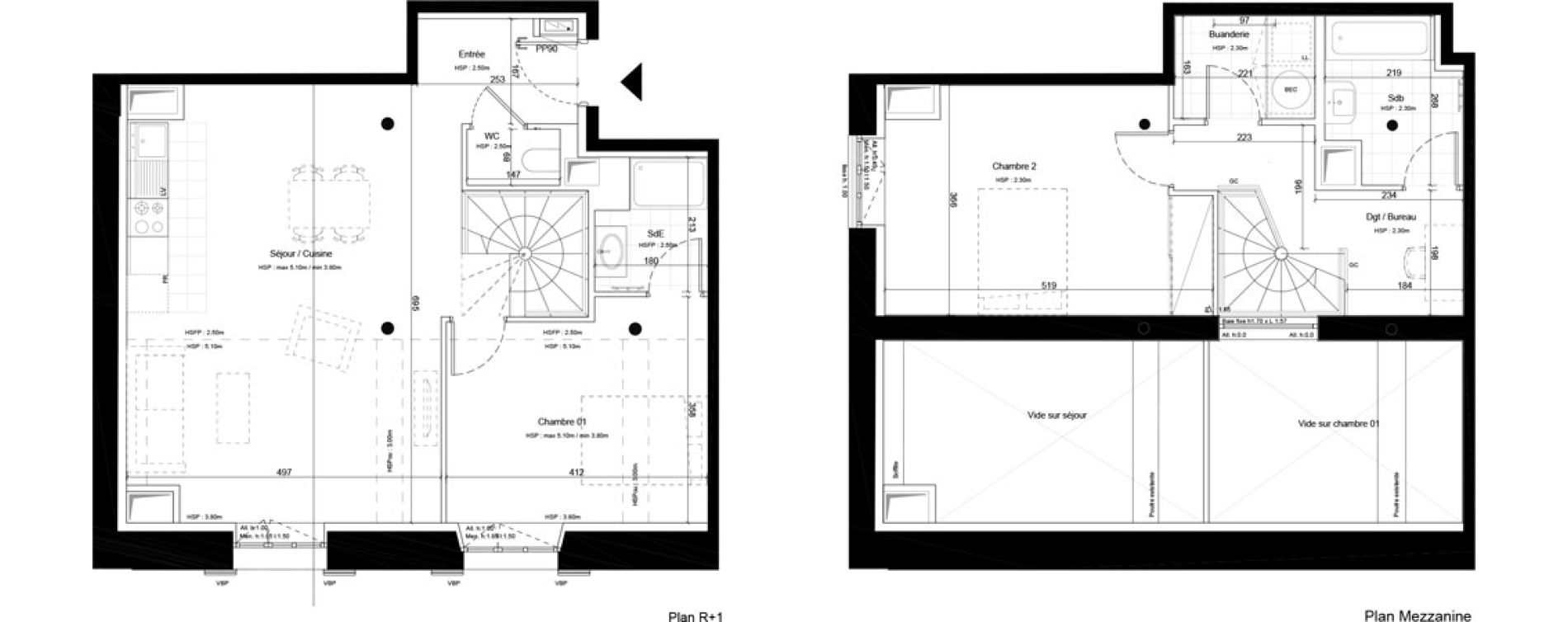 Appartement T3 de 90,80 m2 &agrave; Marseille Les crottes (15eme)