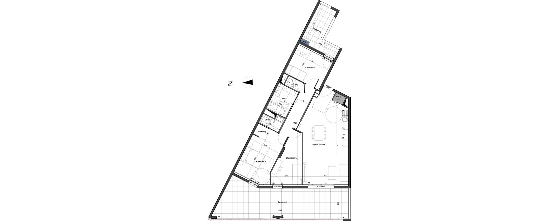 Appartement T4 de 83,85 m2 &agrave; Martigues Carro