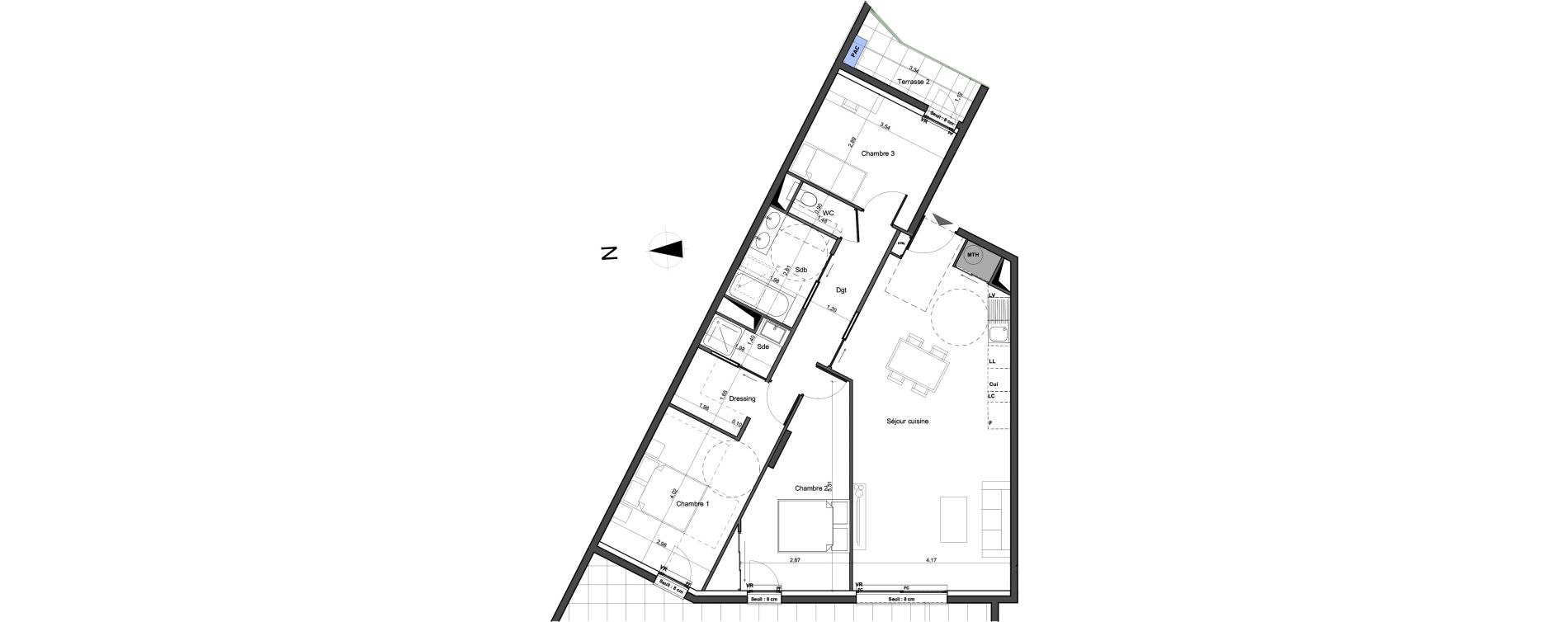 Appartement T4 de 92,19 m2 &agrave; Martigues Carro