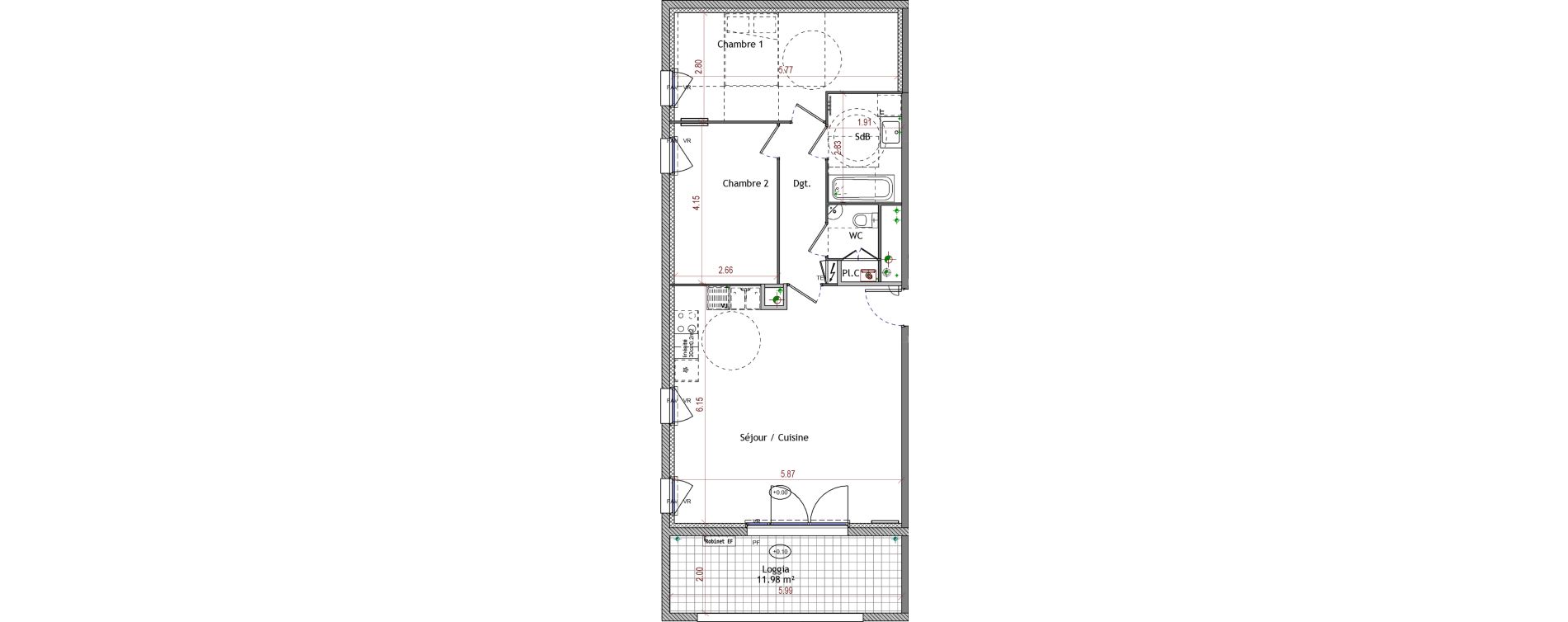 Appartement T3 de 74,18 m2 &agrave; Martigues Les rayettes