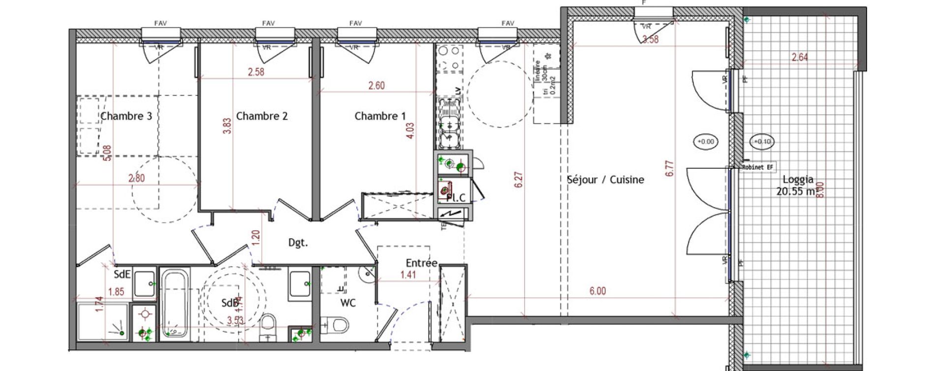 Appartement T4 de 96,44 m2 &agrave; Martigues Les rayettes