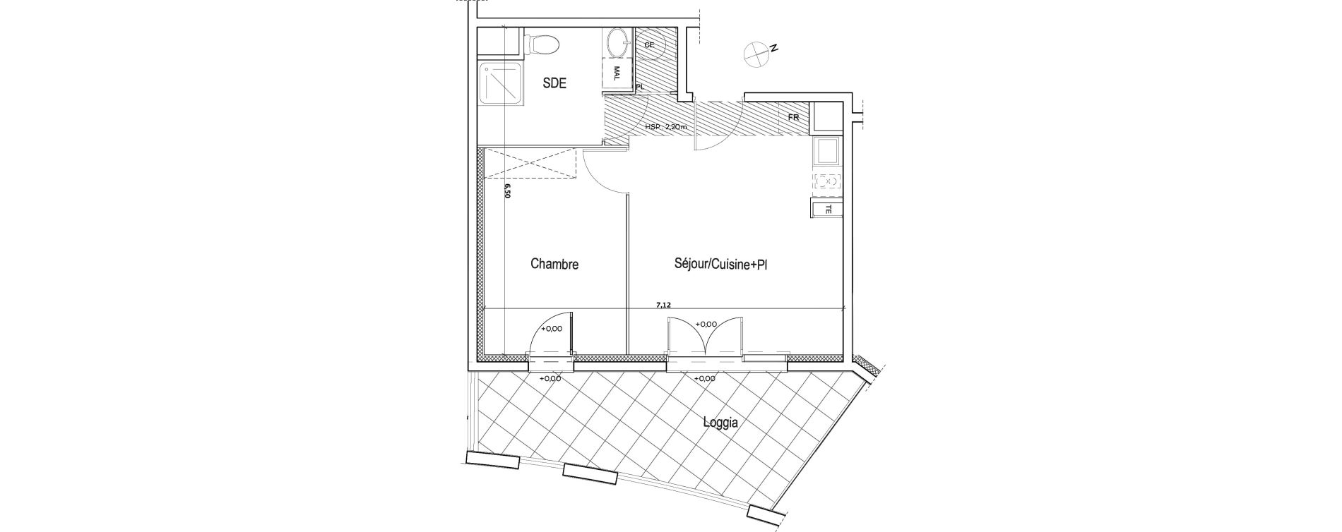 Appartement T2 de 39,95 m2 &agrave; Meyreuil Centre